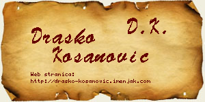Draško Kosanović vizit kartica
